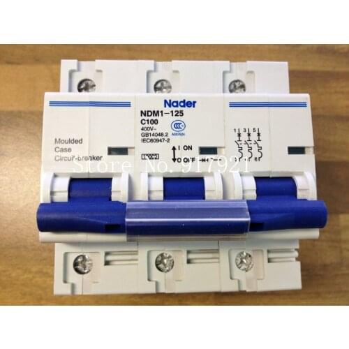 [ZOB] The letter NDM1-125 Nade genuine new C100 mini circuit breaker 3P100A air switch --5pcs/lot