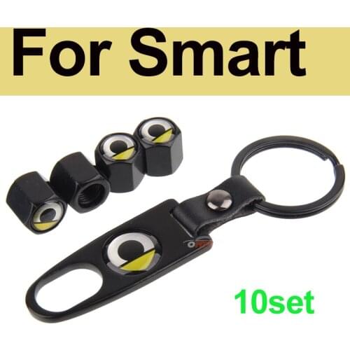 10set Car Styling Smart Logo Emblem Alloy Car Wheel Tire valves Cover Stems Air Dust Caps for Mercedes Benz for AMG Accessory