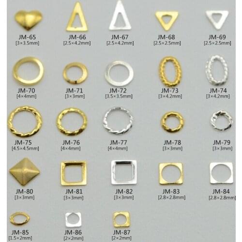 1000PCS/Lot 2016 new Gold Silver Circle fashion metal small nail art stud JM65-87