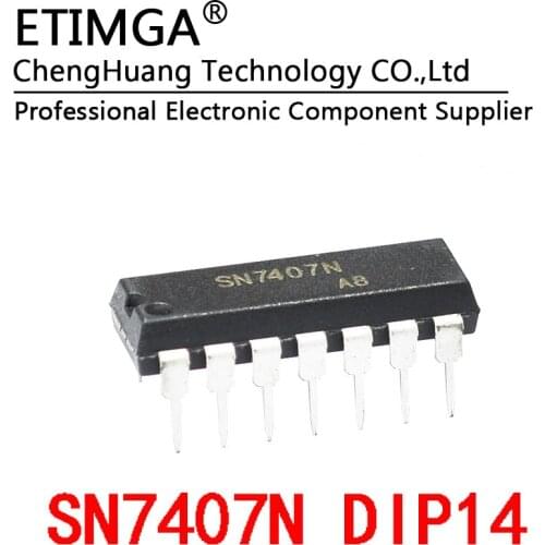 2PCS/LOT SN7407N 7407 DIP-14 Buffer/line driver chip