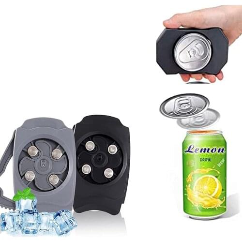 2 Pcs Beer Can Opener Topless Beer Can Opener Multifunctional Topless Smooth Edge Effortless Rip and Sip Opener