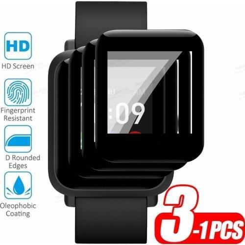 3-1pcs Full Cover Soft Protective Glass For Huami Amazfit BIP LITE S Light U BIPS BIPLite Smart Wristband Screen Protector Film