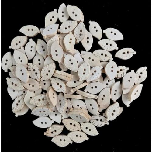 50PCS 2 Holes Sewing Wood Buttons HandMade Scrapbooking Crafts Wood Sewing Button for Scrapbooking Sewing Craft