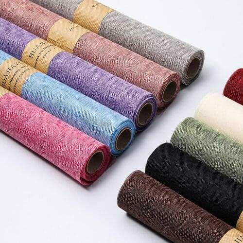 50cmx5yards Cotton Linen Fabric Tissue Fiber Floral Wraps Flower Wrapping Paper Christmas Gift Wrap Florist Supplies