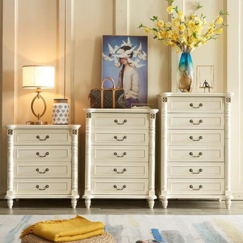 American country solid wood modern minimalist bedroom living room wardrobes drawer cabinet