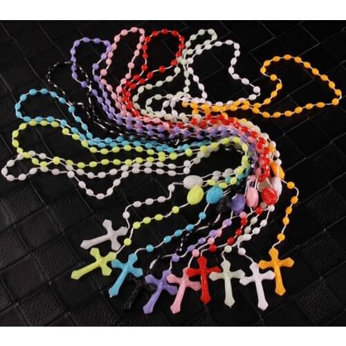 Free shipping rosary,Rosary Necklace, plastic rosary ,Religious rosary 100pcs fashion jewelry can MIX color (100pcs/lot)