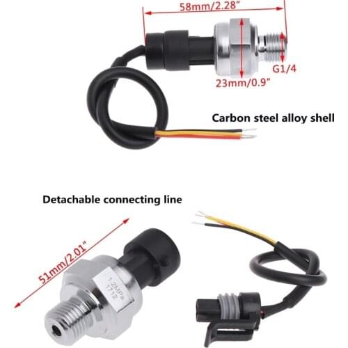 5V G1/4 1.2 MPa 150PSI Pressure Transmitter Water Gas Oil Fuel Pressure Sensor