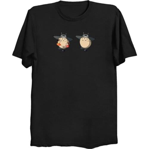 Men T-shirts Tribute To Miyazaki No Face Anime Graphic Print Summer Tshirts Streetwear Ulzzang