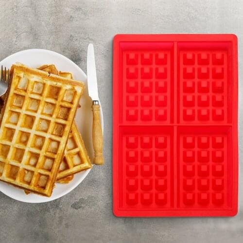 2pc Kitchen Baking Set Silicone Waffle Mold Cake Mold Square Shape Heart Shape