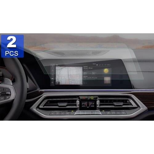 LFOTPP For X5 G05/X7 G07 12.3 Inch 2019 2020 Car GPS Navigation Display Screen PET Protective Film Auto Interior Sticker 2 Pcs