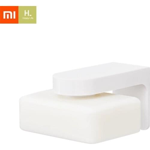 Happy Life Household Magnetic Soap Holder Powerful Suction Cup Adhesive Tape Wall-mounted Soap Box Dishes For Kitchen Bathroom