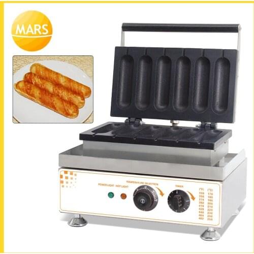 Mars Free Shipping Commercial 110V 220V Electric Waffle Dog Maker Machine Gill Plate Iron Baker In Snack Machines