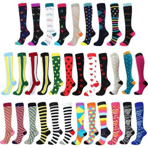 Mens and womens outdoor sports socks, sports compression socks (20-30 mmHg) varicose elastic socks