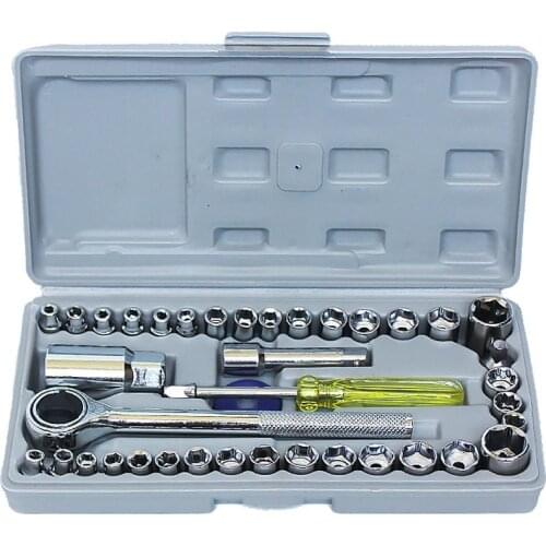 40pcs Socket Wrench Set Car Motorcycle Repair Tool Wrench Socket Combination