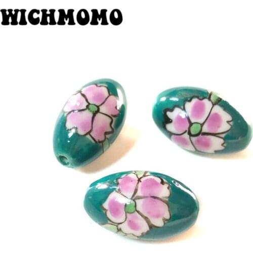 2019 New Beautiful 26mm 4pieces/bag Handwork Handmade-painting Ceramic Beads for DIY Bracelets Earrings Jewelry Accessories