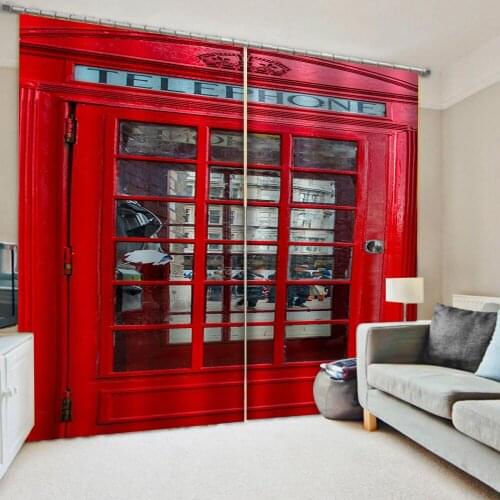 New red curtains Modern European style living room bedroom wedding room personality curtains