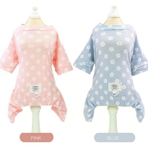 Pet Dog Clothes Cute Small Dogs Cats Pajamas Puppy Jumpsuit For Dog Coat For Chihuahua Pomeranian Dogs Print Clothing Shirt