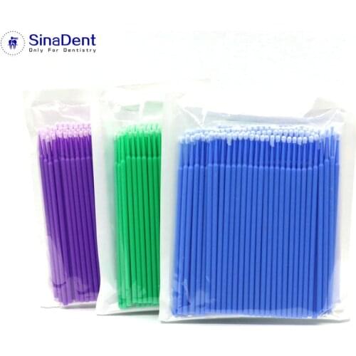 300Pcs/Pack Dental Disposable Cotton Swab Microbrush Dental Applicator Sticks Dental Materials