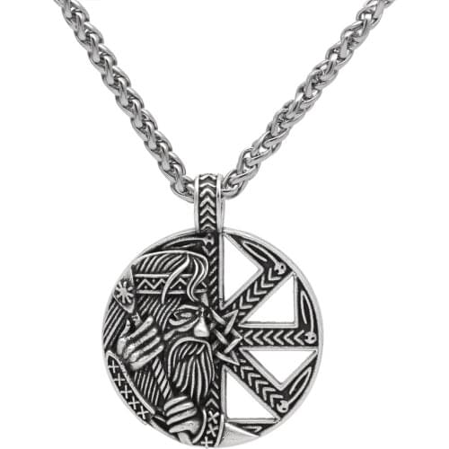 Slavs Kolovrat knot amulet pendant necklace for men