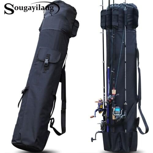Sougayilang Black/Green 120cm Fishing Bag Fishing Tackle Storage Bag Portable Multifunction Nylon Fishing Bags Fishing Rod Bag
