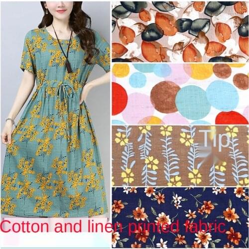 Dark Plaid Bubble Cotton Linen Fabric By The Meter Per for Childrens Clothing Dress Shirt Printed Striped Summer Thin Textile