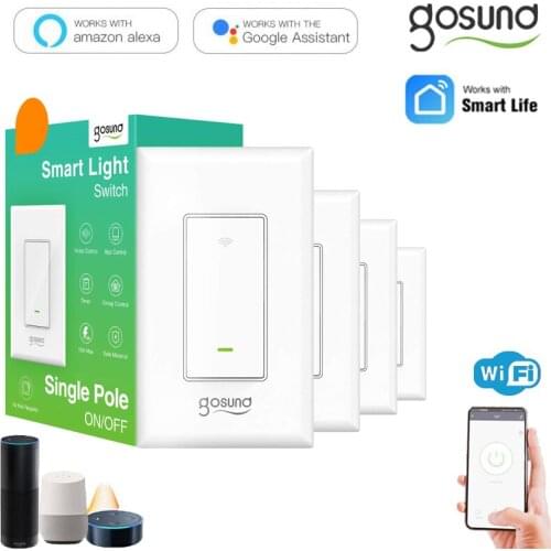 Gosund Smart Timing Switch 120mm US Smart WiFi Light Switch Works With Alexa Google Home Smart Life/Gosund App Remote Control