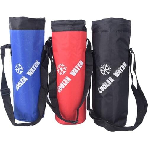 Universal Drawstring Water Bottle Pouch High Capacity Insulated Cooler Bag Outdoor Traveling Camping Hiking Water Bags