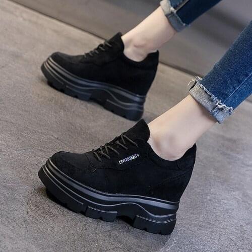 Spring Fashion New Ladies Sneakers Casual Womens Shoes Leather Increased Womens Shoes Designer Thick-soled Sneakers Women