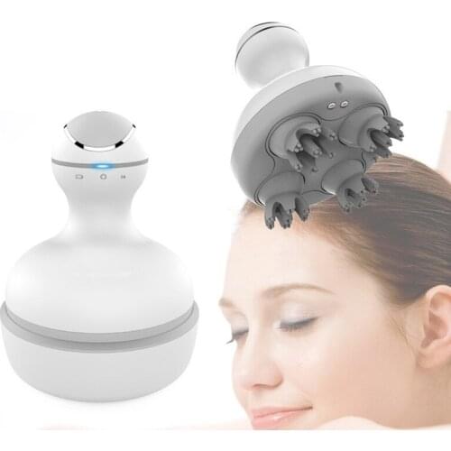 New 3D Waterproof Electric Head Massager Wireless Scalp Massage Promote Hair Growth Body Deep Tissue Kneading Vibrating