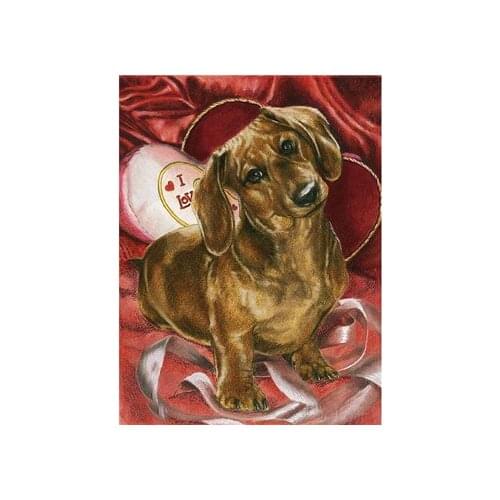 YIKEE Diamond Painting Dog 5d diy Full Square diamond embroidery painting animals Mosaic Painting Home Decor k755
