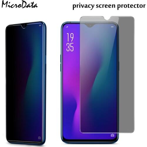 MicroData Full Privacy Screen Tempered Glass Film Screen Protector For oppo F9 R17 R15 Pro Anti Spy Glass For oppo F5 F7 R15 R17