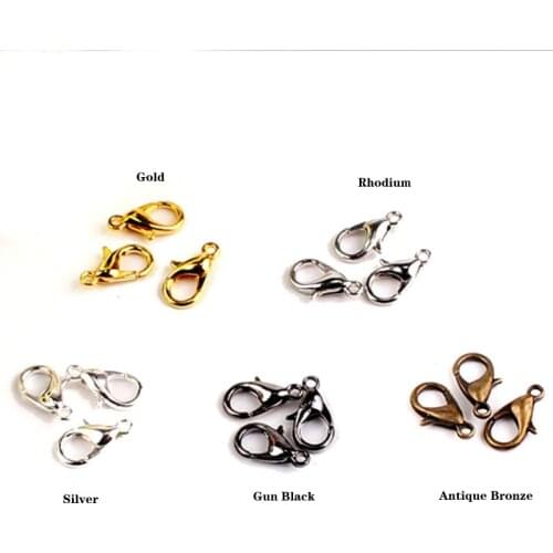 Wholesale 100pcs Lobster Clasps for Bracelets Necklaces Hooks Chain Closure Findings Accessories for Jewelry Making Accessories