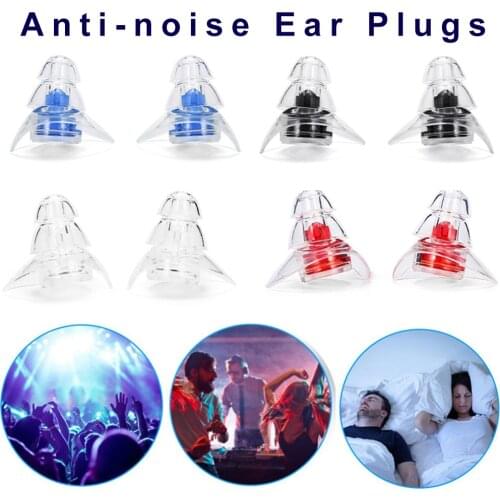 1 Pair Soft Silicone Ear Plugs Ear Protection Reusable Professional Music Earplugs Noise Reduction For Sleep DJ Bar Bands Sport