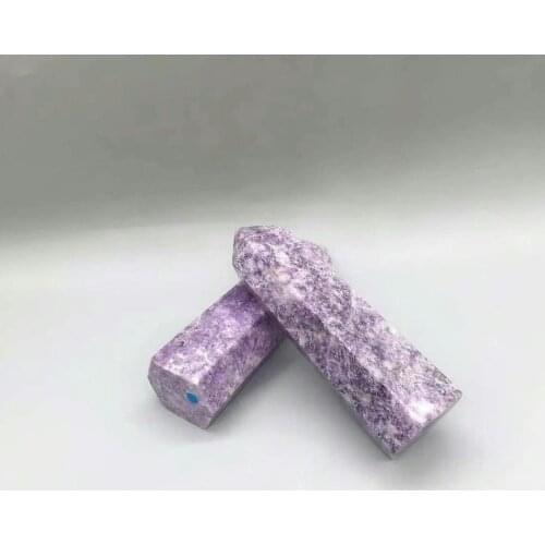 100% Natural Stones Ziyun Mother Crystal Point Wand Quartz Healing Stone Energy Ore Mineral Crafts Home Decoration Gift 1PC