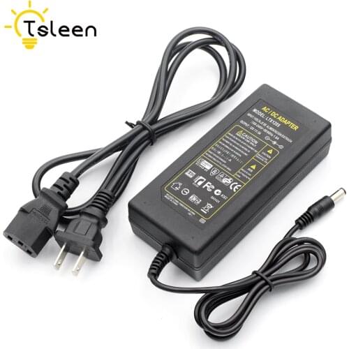 AC 100-240V To DC 12V 5A Converter Power Supply Adapter With LED Indicator For CCTV LED Billboard Strip Lights Without Cable