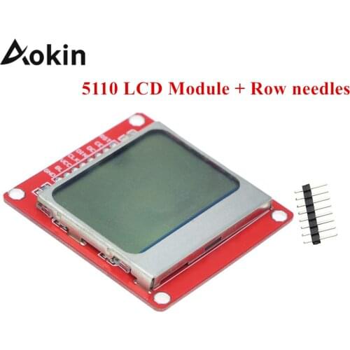 Aokin Smart Electronics 84*48 84x84 LCD Display Module Monitor White Backlight Adapter PCB Nokia 5110 Screen For Arduino