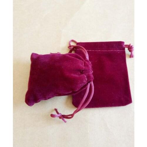 7x9 10x12 Wine Red Velvet Bags Jewellery Pouch Gift Bags Wedding Drawstring Bag Woman Jewelry Display Gift Packaging Bag Diy