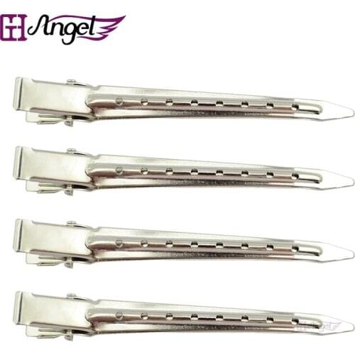 Free shipping Wholesale 60bag 9cm Metal hair sectioning clips duck bill professional salon barber clips hair extension tool