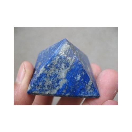 Large Rare nature blue lapis lazuli crystal pyramid point healing 70g