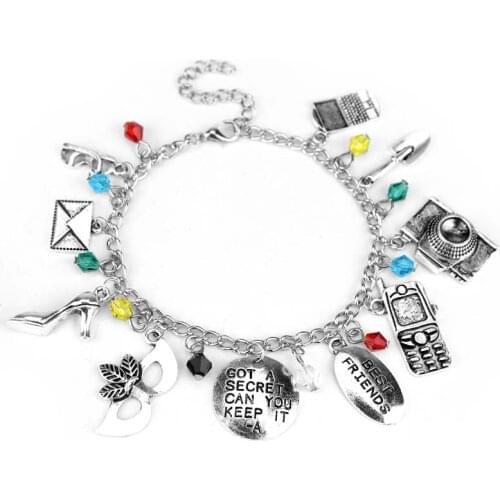 Pretty Little Liars Bracelet & Bangle "GOT A SECRET CAN YOU KEEP IT " Mask Crystal Beads Bracelet Best Friends Christmas Gift