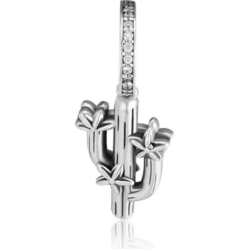 BEADS for Jewelry Making BraceletS Sprintime cHarMs with Clear CZ 100% 925 OrigiNal Sterling Silver Jewerly Free Shipping