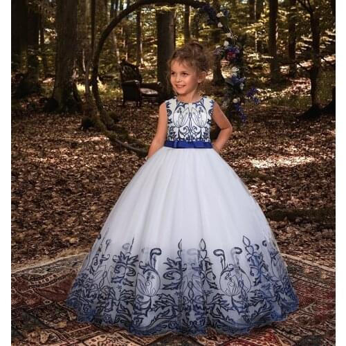 Children Princess Birthday Party Lace Wedding Bridesmaid Evening Summer Dress with Petticoat Gown Vestidos Baby Girls Clothes