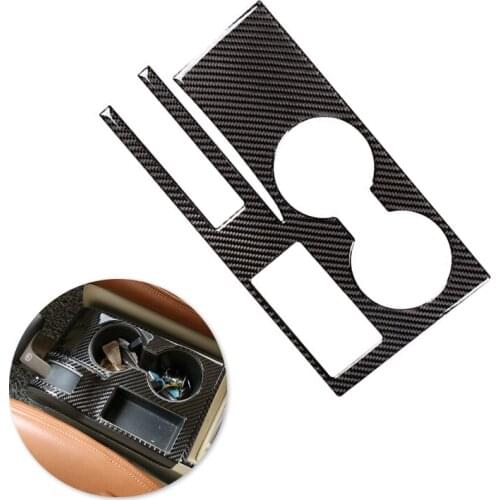 For Honda CRV 2007 2008 2009 2010 2011 Car Interior Center Control Gear Shift Panel Water Cup Frame Carbon Fiber Cover Decor