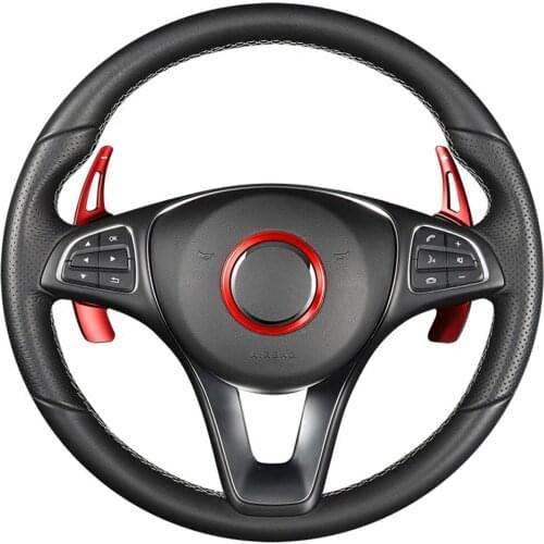 For Mercedes Benz A B C E W205 W213 W177 C118 GLC CLS GLE Car Steering Wheel Paddle Shift Extension Shifters DSG Sticker Styling
