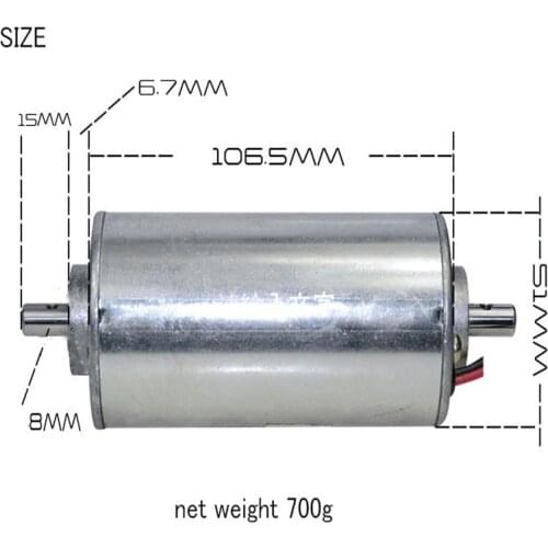 120V 3000rpm 100W Generate electricity Double shaft Bearing Mute DC motor with rectifying bridge Carbon brush Steady motor CWCCW
