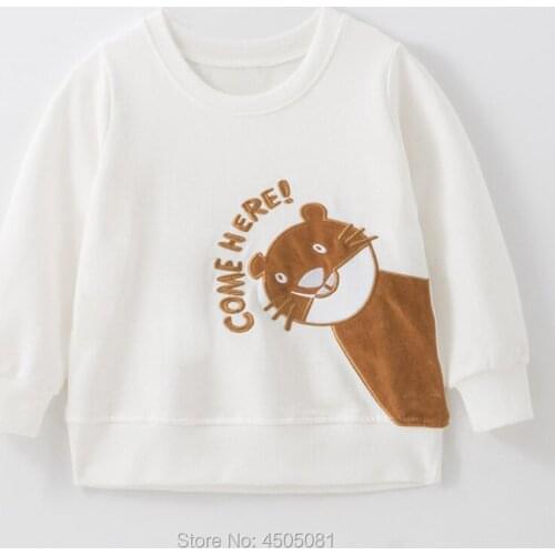 Quality 100% Terry Cotton Sweatshirt Hoodies Tops Brand Kids Baby Boys Clothes t-shirt Children Blouse Infant Boys Sweaters 1-7Y