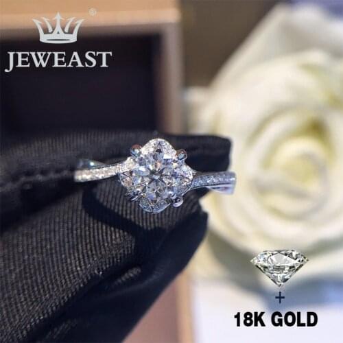 Natural Diamond 18K Gold Pure Gold Ring Beautiful Gemstone Ring Good Upscale Trendy Classic Party Fine Jewelry Hot Sell New 2019