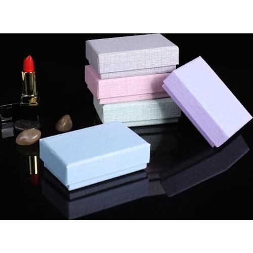 Five Color Retro Kraft Paper Favour Jewelry Box 12Pcs/Wholesale Pendant Necklace Bracelet Earring Ring Vintage Design Gift Boxes