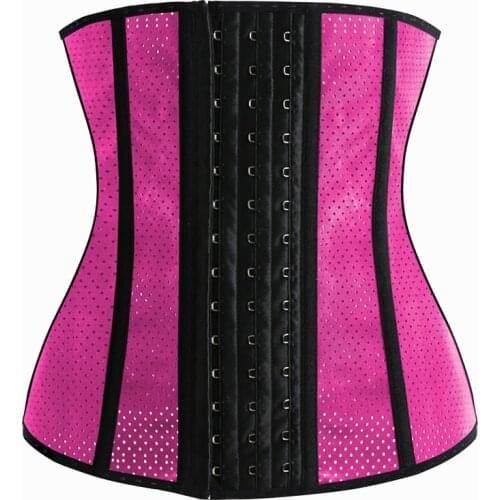 Body Shaper Women 9 Steel Boned Latex Waist Trainer Corset Breathable Waist Slimming Corset Blet Gaine Amincissante Ventre