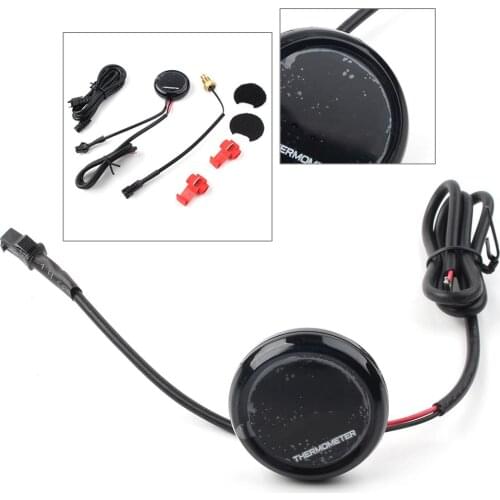 Red LCD Digital Thermometer Water Temperature Sensor Gauge Display Motorcycle Universal